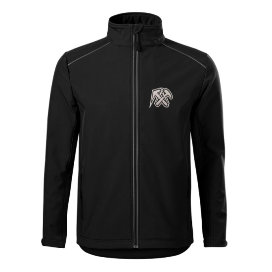 Softshell kurtka męska   z membraną  WIOSNA / JESIEŃ - czarny   z  LOGO DEKARZ haft